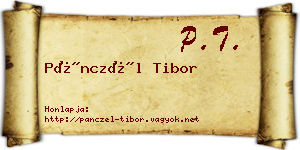 Pánczél Tibor névjegykártya